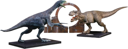DINO DREAM 限定版 1/30 サイズ ティラノサウルスVSテリジノサウルス フィギュア 最終決戦セット Tレックス Ｔ-REX 44cm級 白亜紀 獣脚類 情景セット 大きい 肉食 恐竜 台座付け リアル 樹脂 プラモデル 模型 塗装済 置物