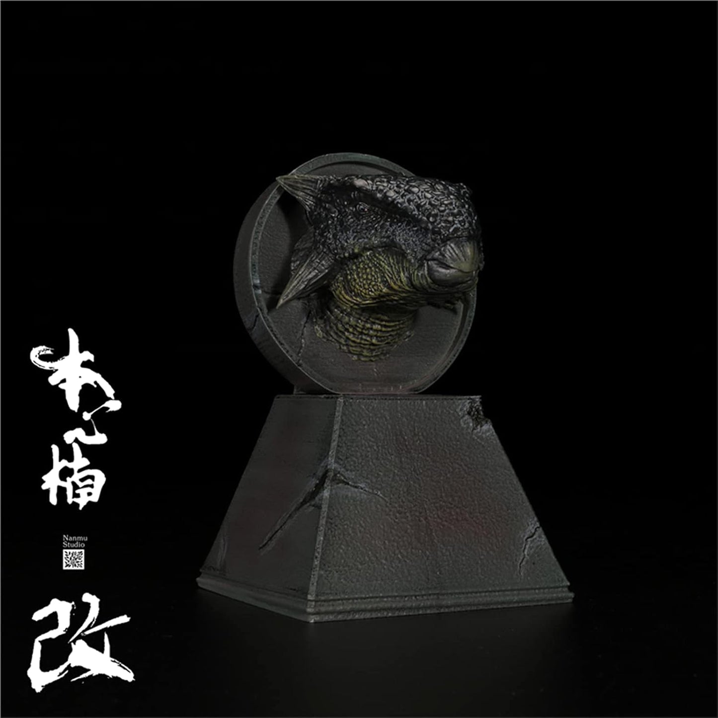 Nanmu 本心楠改 アンキロサウルス リアル 恐竜 彫刻 頭部 フィギュア 模型 ヘッド 置物 12.5cm級