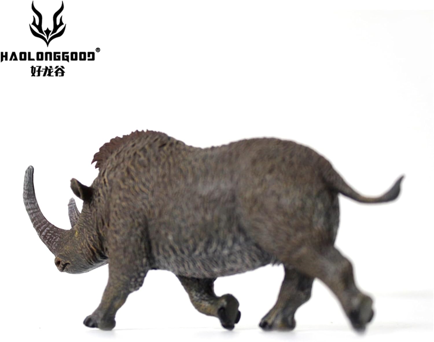 HAOLONGGOOD 1/35サイズ ケブカサイ フィギュア 13.7cm PVC CE認証 塗装済 更新世 氷河期 サイ科 動物 恐竜 リアル 模型 プラモデル おもちゃ スタチュー 置物