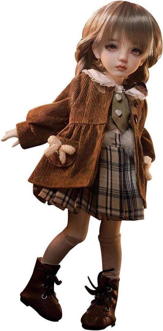 BACALYSO | shuga fairy 1/6 スケール 球体関節人形 女 秋のキャンパス 制服 元気 BJDドール 可動 フィギュア 身長27.5CM メイク済み 仮装でき 可愛い 樹脂 服セット (服セット)