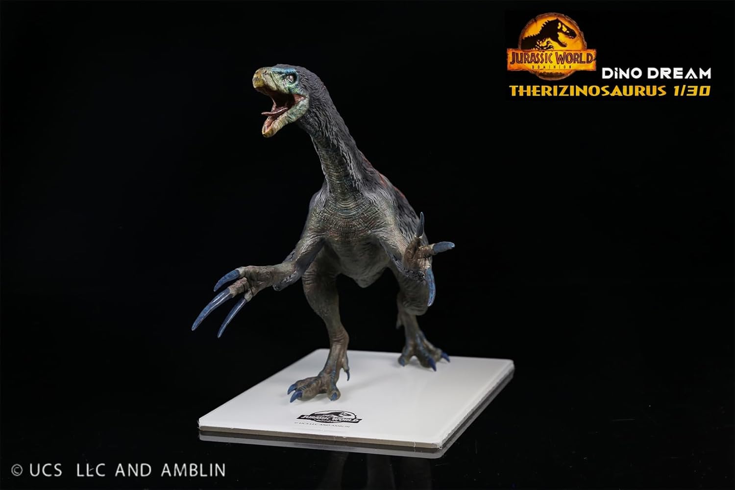 DINO DREAM 1/30 サイズ テリジノサウルス フィギュア テリジノサウルス科 刈り取りをするトカゲ 恐竜 白亜紀 33cm級 リアル 樹脂 プラモデル 模型 塗装済 置物 台座付き 情景セット スタチュー [並行輸入品]