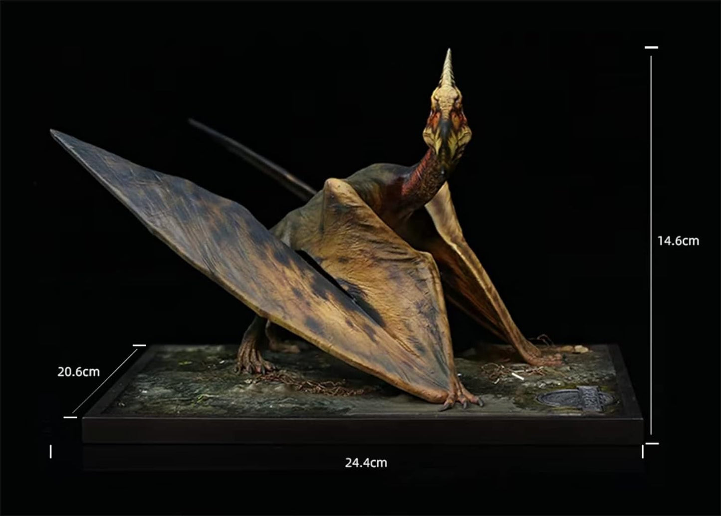 DINO DREAM 1/15 サイズ プテラノドン 翼竜 恐竜 白亜紀 歯のない翼 24.4cm級 リアル フィギュア 樹脂 プラモデル 大人のおもちゃ 模型 プレゼント プレミアム オリジナル スタチュー 塗装済 完成品 置物 台座付き
