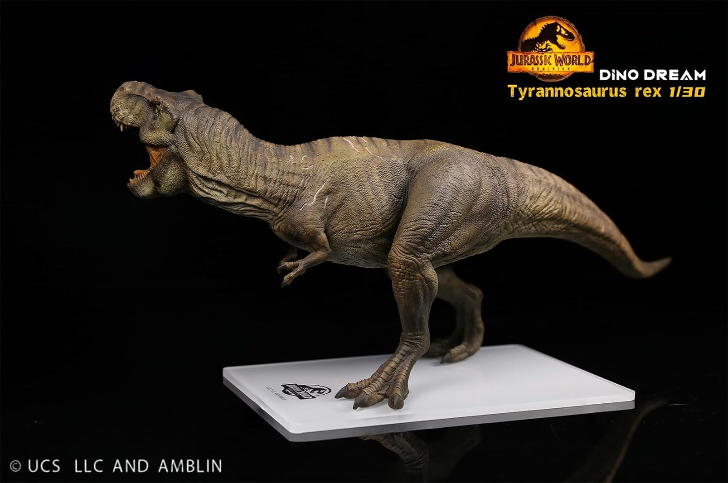 DINO DREAM 限定版 1/30 サイズ ティラノサウルス フィギュア Tレックス Ｔ-REX 40cm級 白亜紀 獣脚類 大きい 肉食 恐竜 台座付け リアル 樹脂 プラモデル 模型 塗装済 置物