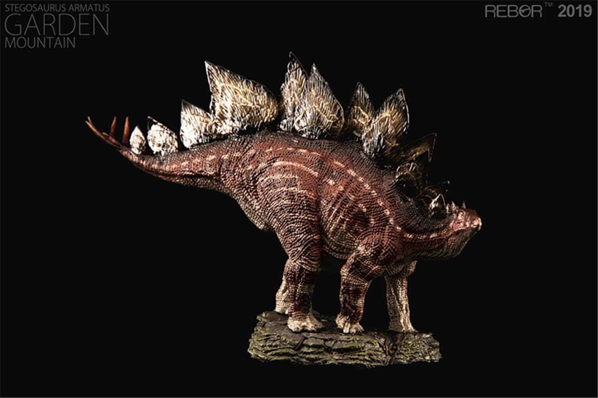 Rebor 2019 1/35 サイズ ステゴサウルス 台座付き ジュラシック 装甲 剣竜類 恐竜 リアル フィギュア PVC プラモデル 模型 大人のおもちゃ プレゼント プレミアム 28cm級 オリジナル インテリア 塗装済 置物 (山岳 (Mountain))