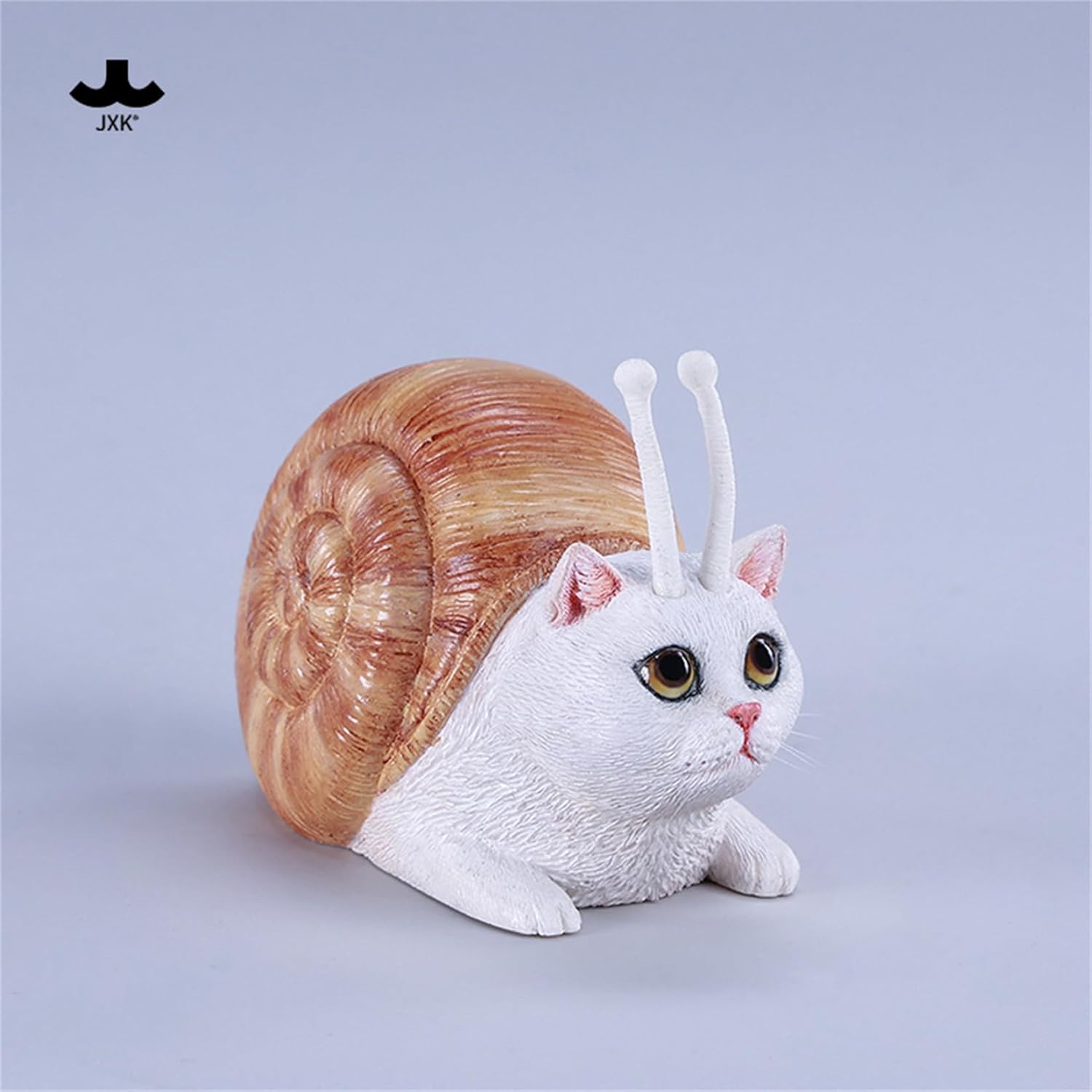 JXK 猫 カタツムリネコ でんでんネコ 可愛い ネコ 動物 リアル フィギュア 樹脂 プラモデル 模型 6.5cm級 完成品 ネコ好き 置物 (JXK-AI08A)