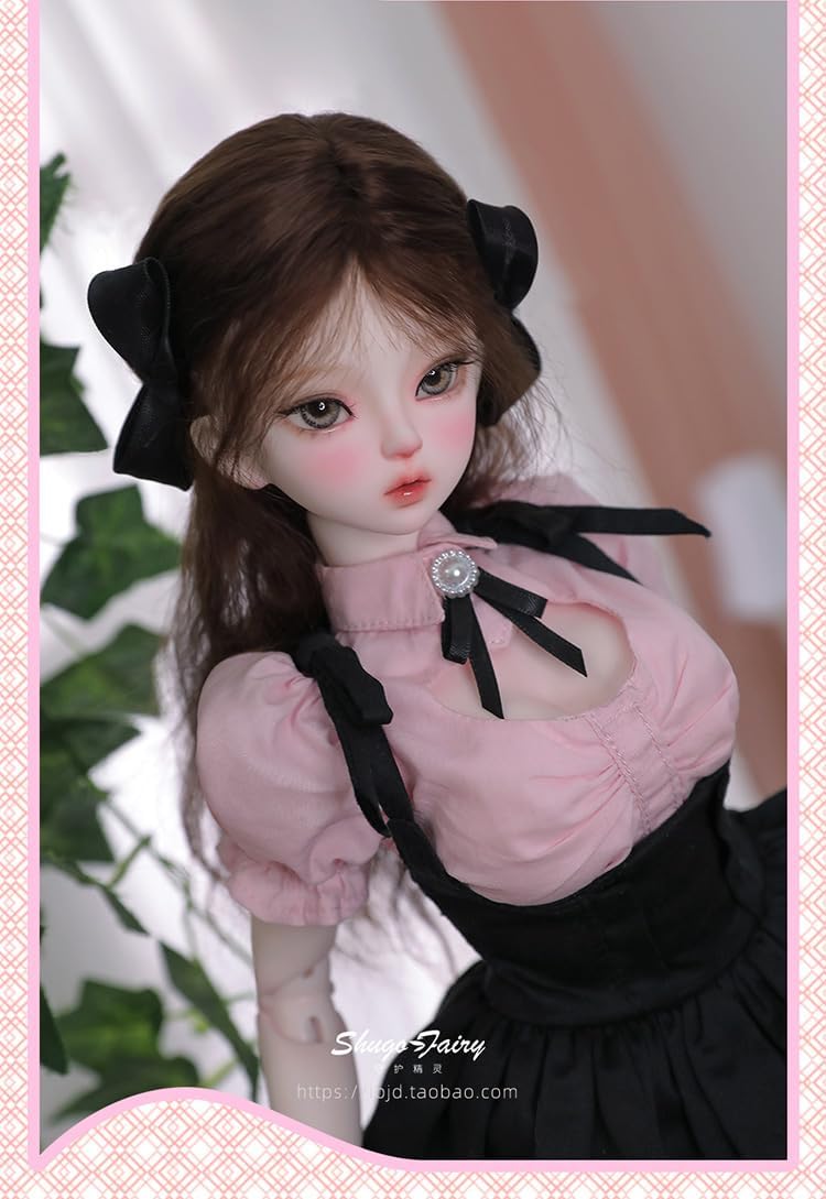 shuga fairy 1/4 スケール 球体関節人形 女 Joan メイド服 学園風 BJDドール 塗装済み 可動 フィギュア 身長41CM メイク済み 仮装でき 樹脂