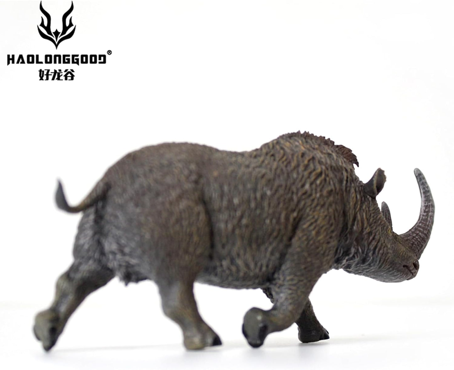 HAOLONGGOOD 1/35サイズ ケブカサイ フィギュア 13.7cm PVC CE認証 塗装済 更新世 氷河期 サイ科 動物 恐竜 リアル 模型 プラモデル おもちゃ スタチュー 置物