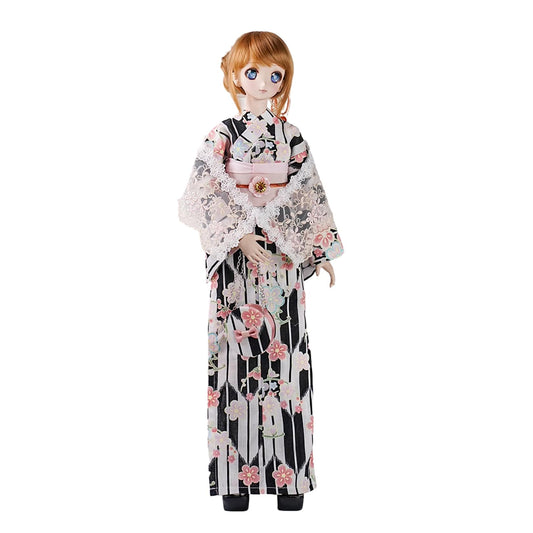 蘭亭集夢 1/3 1/4 1/6 スケール BJD 球体関節人形 服 浴衣 柔芸 女の子 着物 晴れ着 8点セット 和柄 人形服 着せ替え服 仮装 服セット