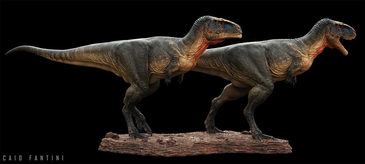 SHOWANNA 1/35スケール スペクトロベナトル アベリサウルス科 獣脚類 恐竜 白亜紀 リアル フィギュア級 樹脂 プラモデル 模型 スタチュー 台座付き (塗装済み, 1/15) [並行輸入品]