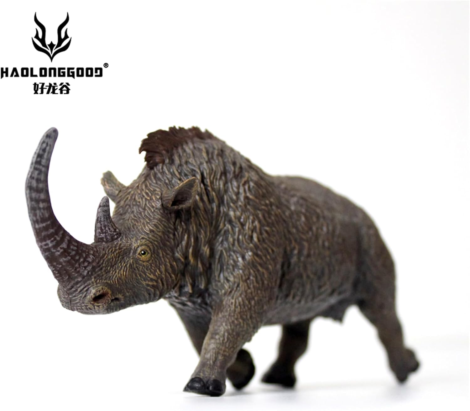 HAOLONGGOOD 1/35サイズ ケブカサイ フィギュア 13.7cm PVC CE認証 塗装済 更新世 氷河期 サイ科 動物 恐竜 リアル 模型 プラモデル おもちゃ スタチュー 置物