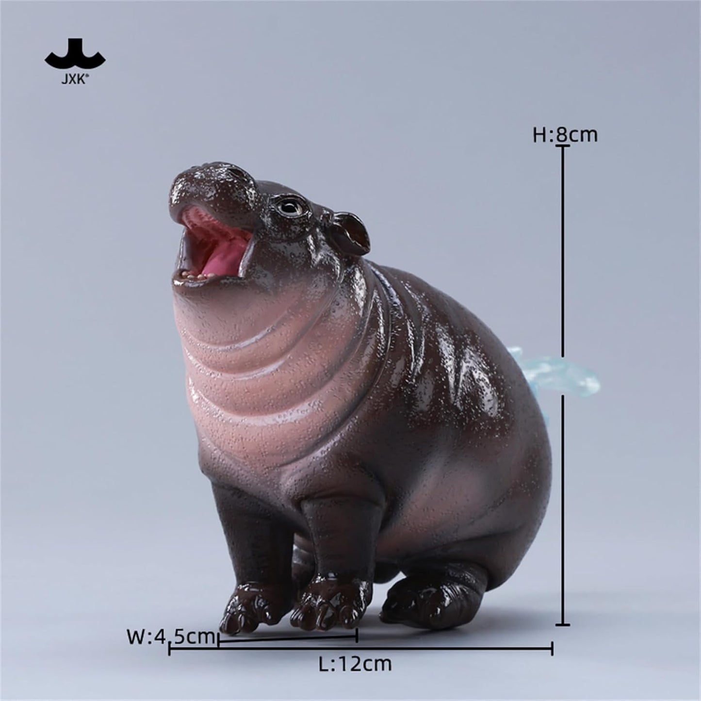 JXK カバ 5.0 幼年期 可愛い 哺乳綱 偶蹄目 動物 リアル フィギュア 樹脂 プラモデル プレミアム 模型 12cm級 動物好き 置物
