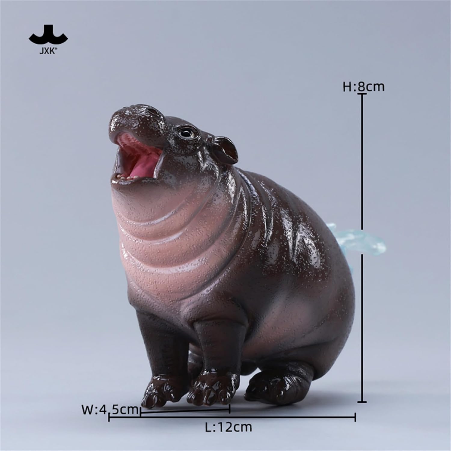 JXK カバ 5.0 幼年期 可愛い 哺乳綱 偶蹄目 動物 リアル フィギュア 樹脂 プラモデル プレミアム 模型 12cm級 動物好き 置物
