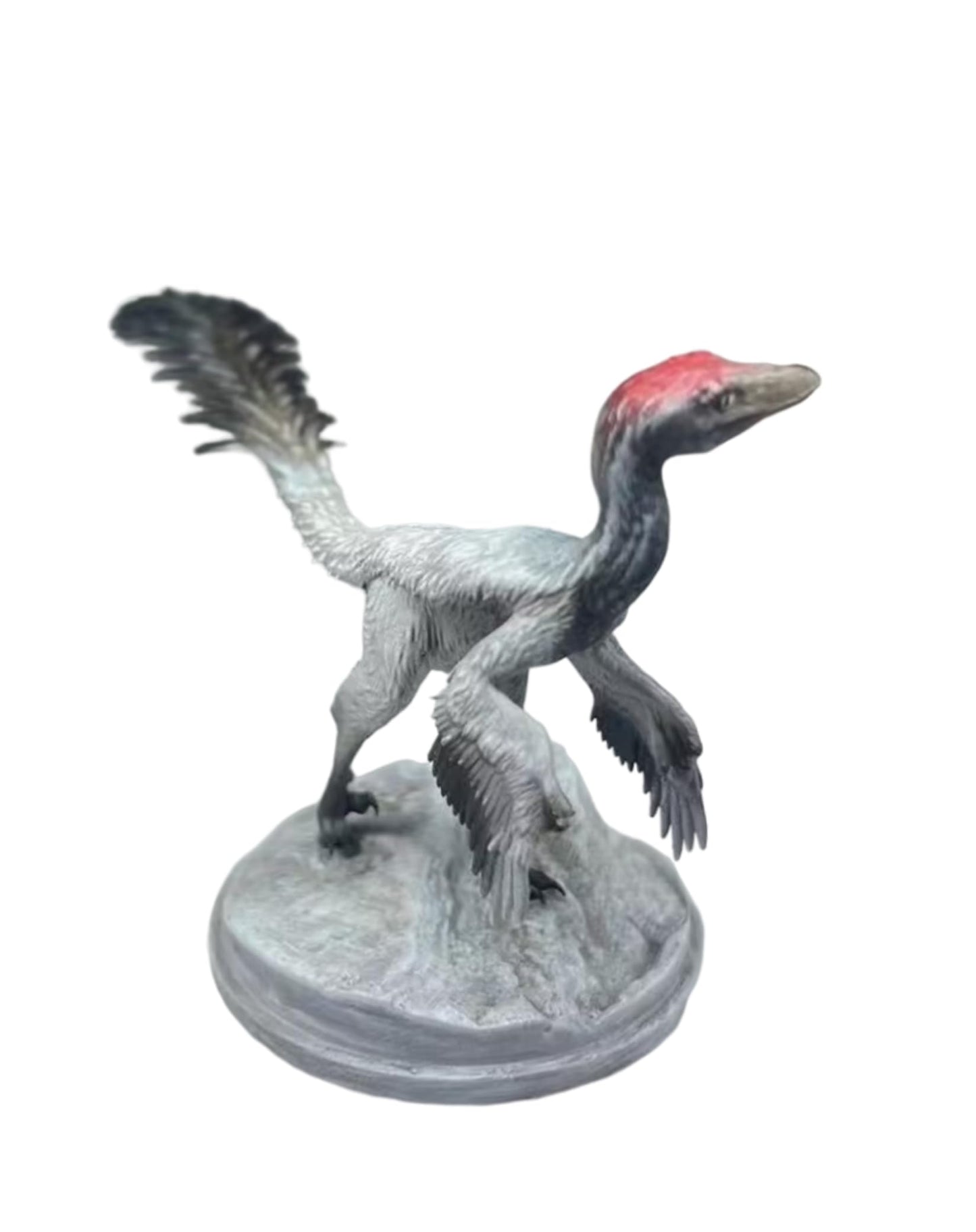 BACALYSO | ALEX STUDIO Troodon Figure, Feather Dinosaur, Troodon Genus, Late Cretaceous Carnivorous Dinosaur, Resin, Painted, Realistic, Complete Animal, Plastic Model, Toy, Figurine (1/15)