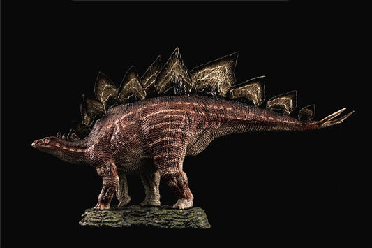 Rebor 2019 1/35 サイズ ステゴサウルス 台座付き ジュラシック 装甲 剣竜類 恐竜 リアル フィギュア PVC プラモデル 模型 大人のおもちゃ プレゼント プレミアム 28cm級 オリジナル インテリア 塗装済 置物 (山岳 (Mountain))