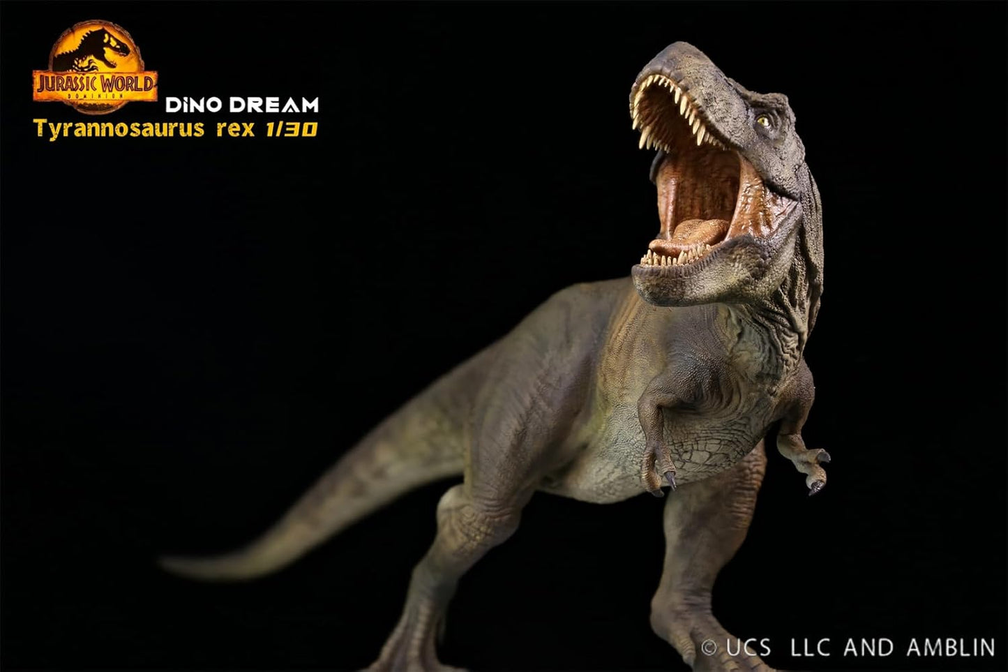 DINO DREAM 限定版 1/30 サイズ ティラノサウルス フィギュア Tレックス Ｔ-REX 40cm級 白亜紀 獣脚類 大きい 肉食 恐竜 台座付け リアル 樹脂 プラモデル 模型 塗装済 置物