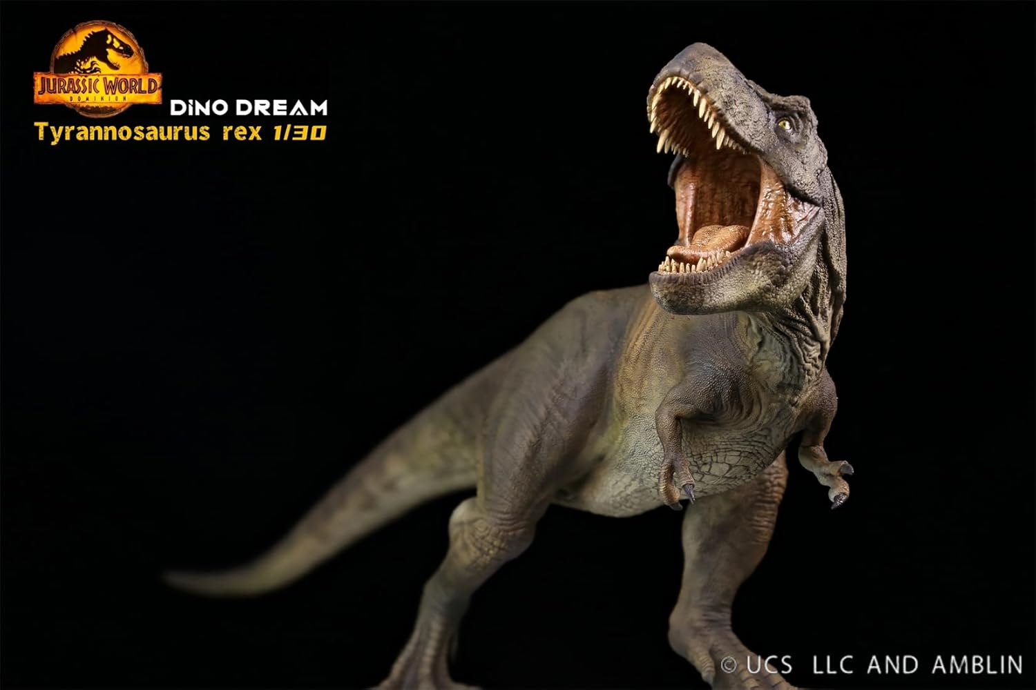 DINO DREAM 限定版 1/30 サイズ ティラノサウルス フィギュア Tレックス Ｔ-REX 40cm級 白亜紀 獣脚類 大きい 肉食 恐竜 台座付け リアル 樹脂 プラモデル 模型 塗装済 置物