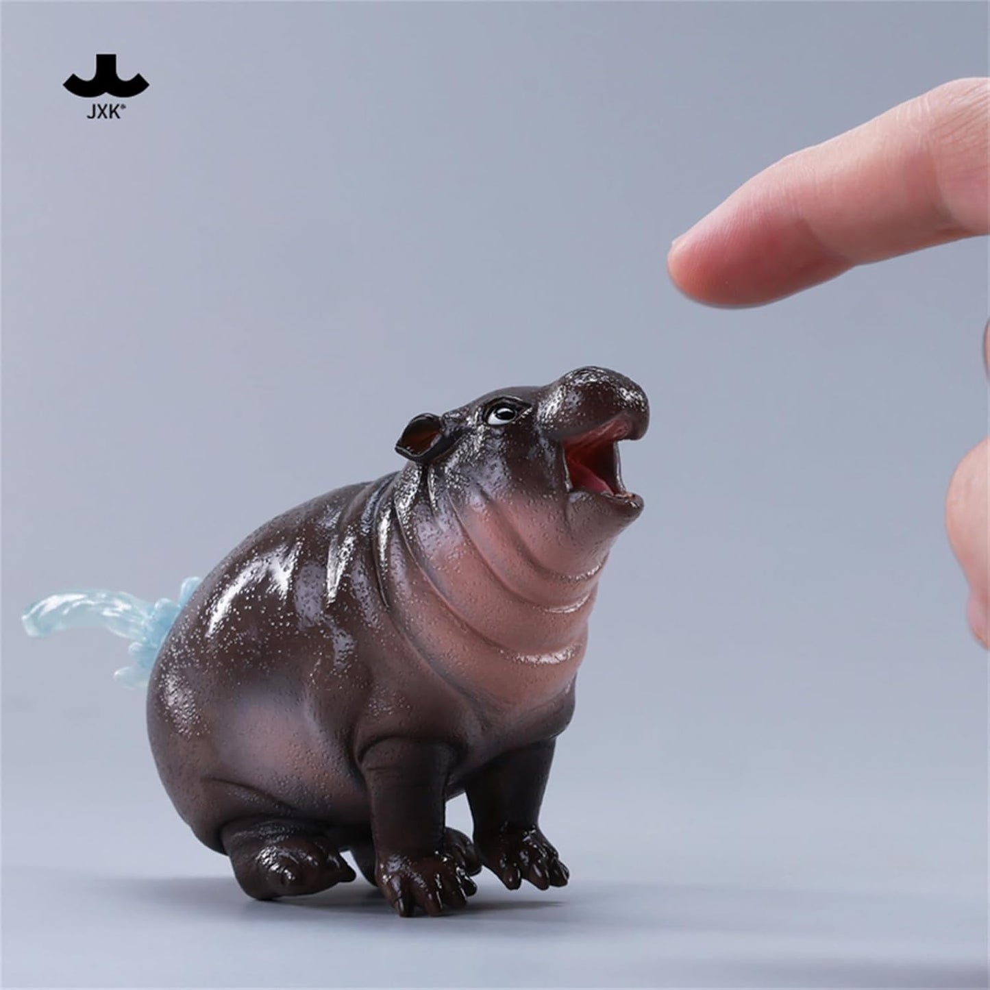 JXK カバ 5.0 幼年期 可愛い 哺乳綱 偶蹄目 動物 リアル フィギュア 樹脂 プラモデル プレミアム 模型 12cm級 動物好き 置物