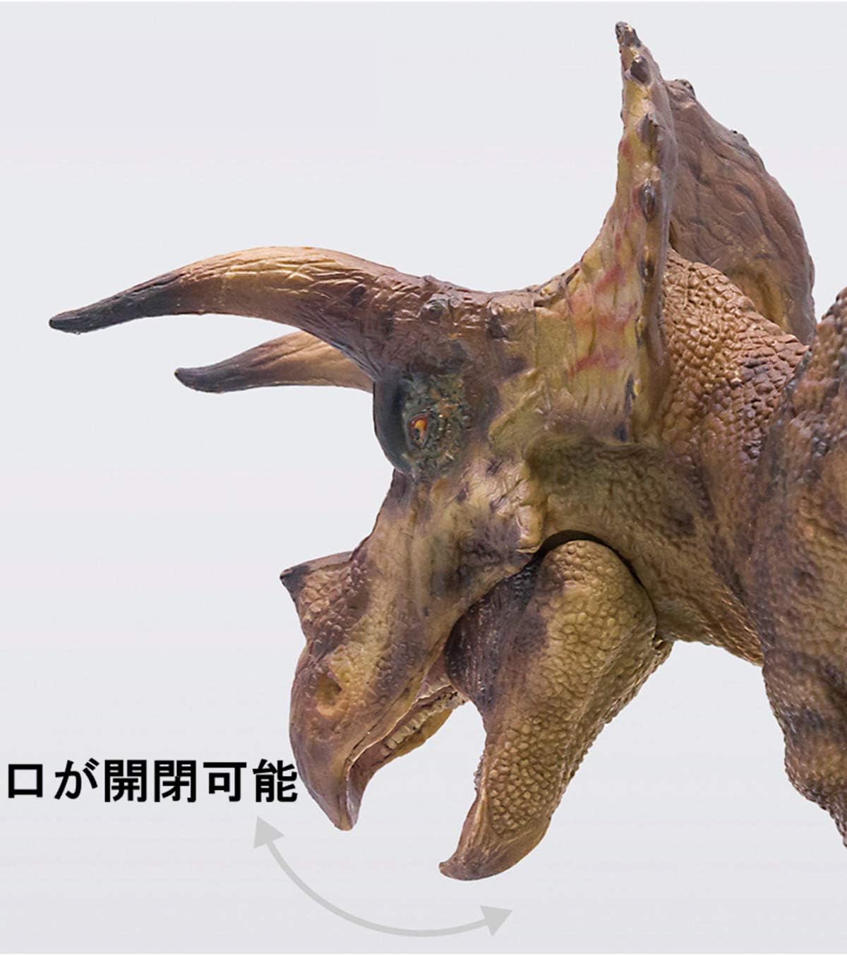 PNSO 1/35 サイズ トリケラトプス 三角龍 恐竜 リアル フィギュア PVC プラモデル おもちゃ 模型 26.5cm級 ベース付き