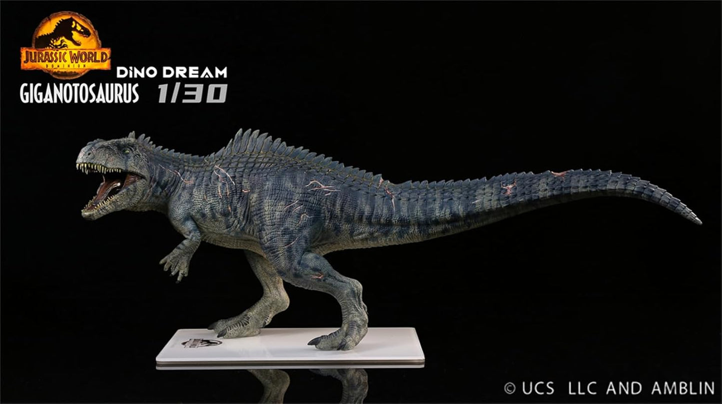 DINO DREAM 1/30 サイズ ギガノトサウルス 限定版 44.5cm級 The King of the Border カルカロドントサウルス科 PVC 樹脂 恐竜 大型 肉食 リアル フィギュア プラモデル 模型 プレゼント オリジナル 塗装済 完成品 置物