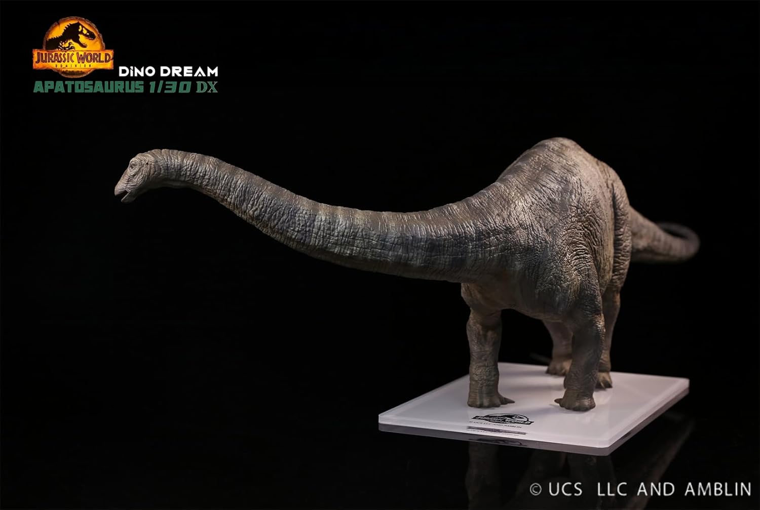 DINO DREAM 1/30 サイズ アパトサウルス ジュラ紀 ディプロドクス科 竜盤目 植物食 恐竜 68.5cm級 フィギュア 樹脂 プラモデル 模型 シーン 情景セット 塗装済 台座付き