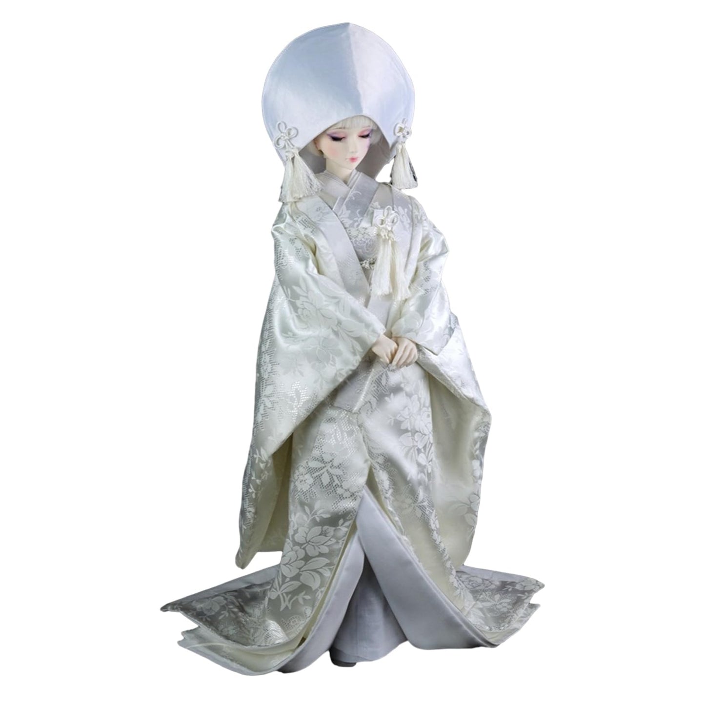 蘭亭集夢 1/3 1/4 スケール BJD 人形服 和風 紗 羽織 花嫁 白無垢 着物 草花模様 女の子 晴れ着 11点セット 振袖 和柄 人形服 着せ替え 服 仮装 服セット