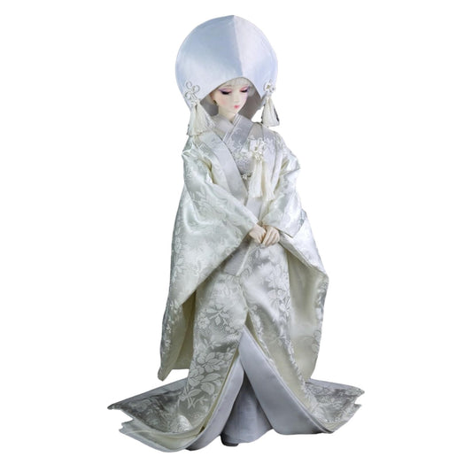 蘭亭集夢 1/3 1/4 スケール BJD 人形服 和風 紗 羽織 花嫁 白無垢 着物 草花模様 女の子 晴れ着 11点セット 振袖 和柄 人形服 着せ替え 服 仮装 服セット