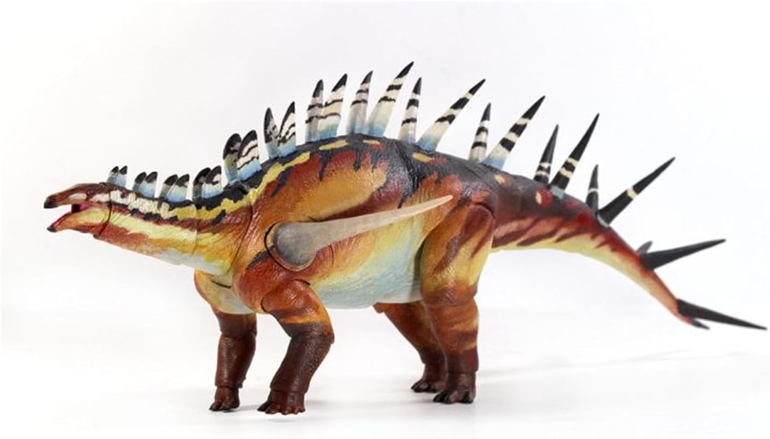 Beasts of the Mesozoic/Cenozoic Medieval Beasts 1/18 Kentrosaurus Jurassic Dinosaur Figure, 13.4 inches (34 cm), 22 Movable Positions, PVC Model, Plastic Model, Toy, Freestanding, Exhibition Model