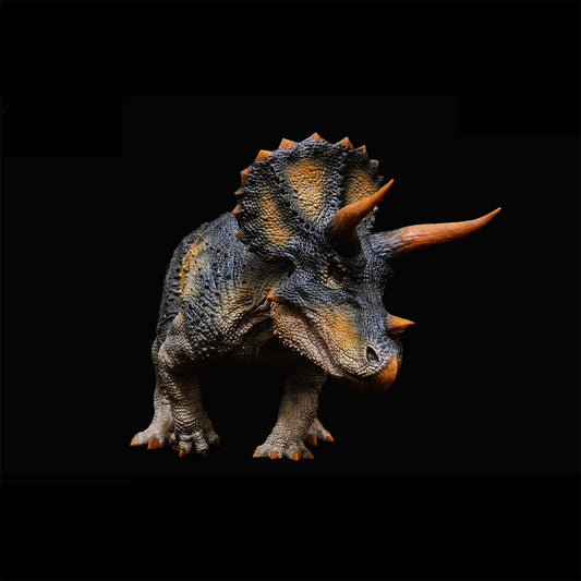 Rebor 1/35 サイズ トリケラトプス Triceratops Horridus 三觭龍 ケラトプス科 プラモデル 大きい 恐竜 リアル フィギュア PVC 大人 おもちゃ 動物 模型 プレゼント オブジェ プレミアム 32cm級 オリジナル 塗装済 完成品 (帝王-版)