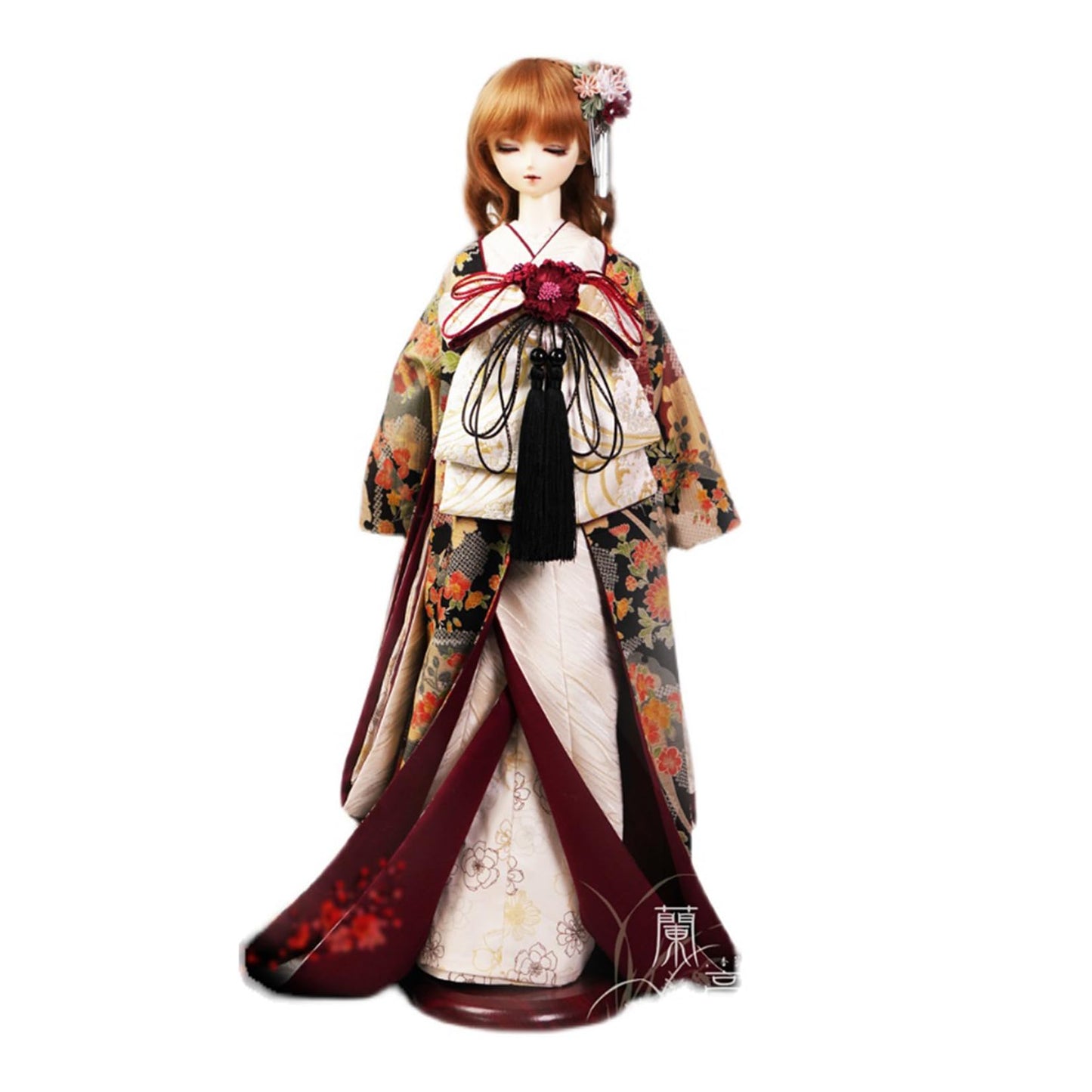 蘭亭集夢 1/4 1/6 スケール BJD 人形服 花魁 花嫁 弥月軽歌 女の子 着物 晴れ着 10点セット 振袖 着物 和柄 人形服 着せ替え 服 仮装 服セット