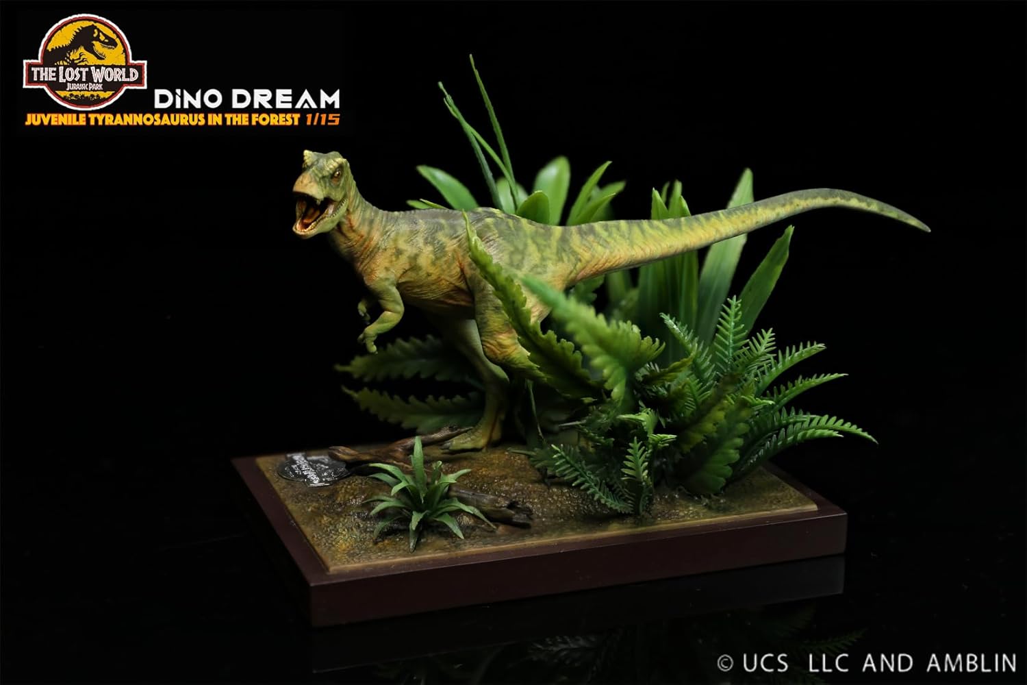 DINO DREAM 1/30 サイズ ティラノサウルス 幼体 フィギュア 中生代白亜紀 肉食 恐竜 16.5cm級 ティラノサウルス属 リアル 樹脂 プラモデル おもちゃ 模型 シーン 情景セット 塗装済 完成品 置物