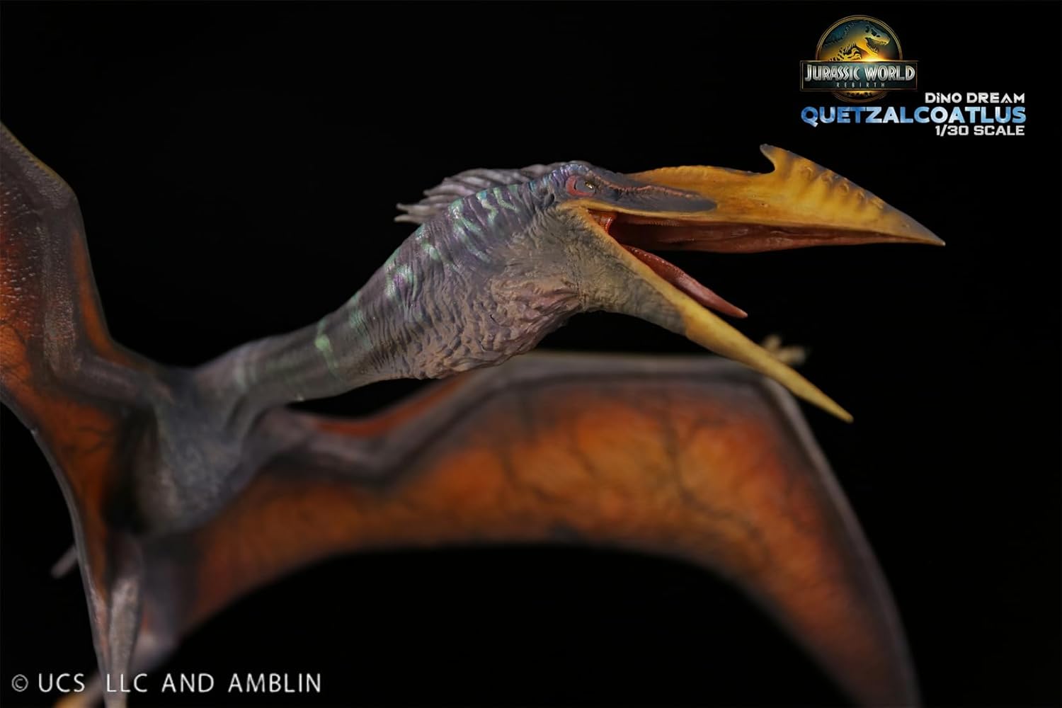 DINO DREAM 1/30 サイズ ケツァルコアトルス アズダルコ科 白亜紀 鳥頸類 恐竜 34cm級 フィギュア 樹脂 プラモデル 模型 シーン 情景セット 塗装済 台座付き