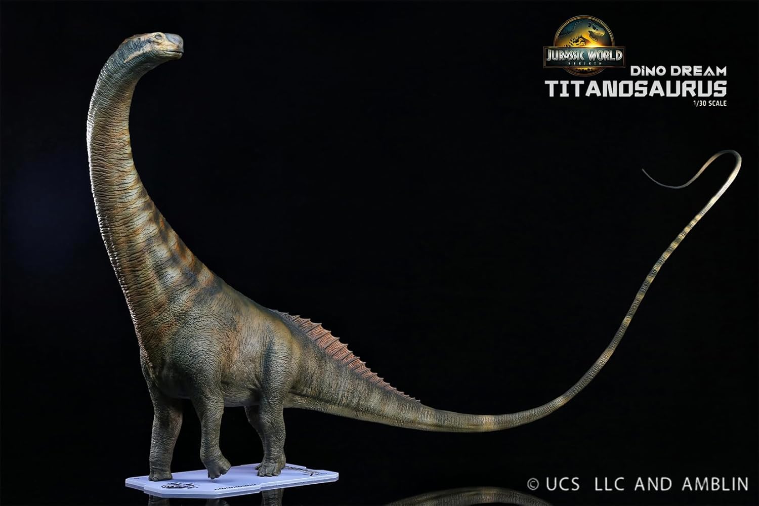 DINO DREAM 1/30 サイズ ティタノサウルス 白亜紀 ティタノサウルス類 竜脚類 植物食 恐竜 69cm級 フィギュア 樹脂 プラモデル 模型 シーン 情景セット 塗装済 台座付き
