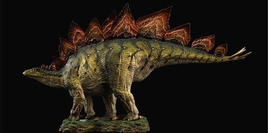 Rebor 2019 1/35 サイズ ステゴサウルス 台座付き ジュラシック 装甲 剣竜類 恐竜 リアル フィギュア PVC プラモデル 模型 大人のおもちゃ プレゼント プレミアム 28cm級 オリジナル インテリア 塗装済 置物 (森林 (Woodland))