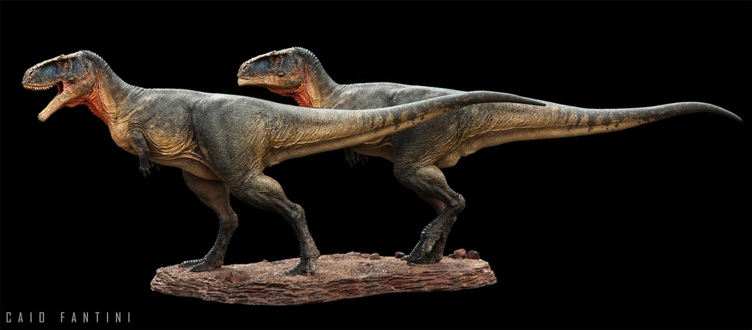 SHOWANNA 1/35スケール スペクトロベナトル アベリサウルス科 獣脚類 恐竜 白亜紀 リアル フィギュア級 樹脂 プラモデル 模型 スタチュー 台座付き (塗装済み, 1/15) [並行輸入品]
