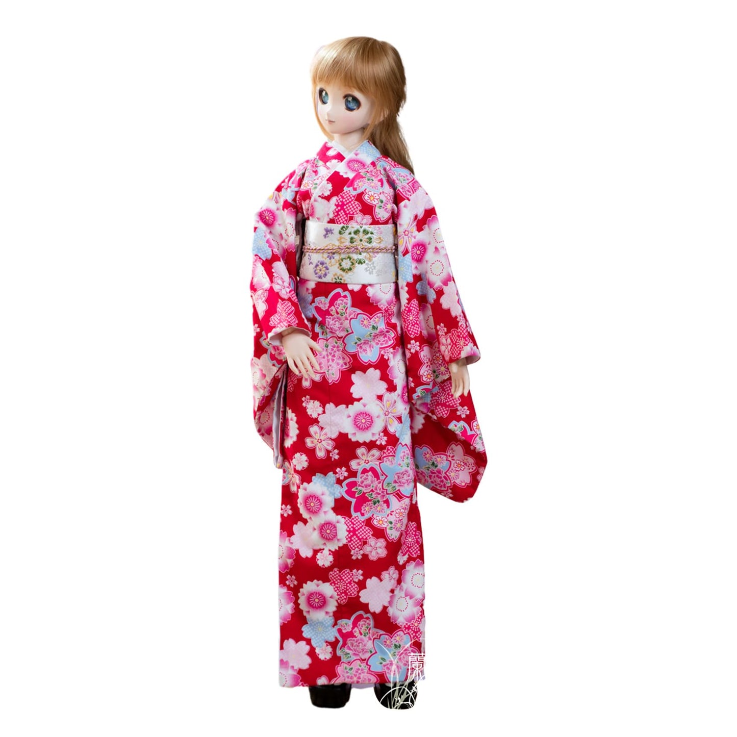 蘭亭集夢 1/3 1/4 1/6 スケール BJD 人形服 紅地 桜 卒業着物 纷悦 女の子 晴れ着 7点セット 振袖 和柄 人形服 着せ替え服 仮装 服セット