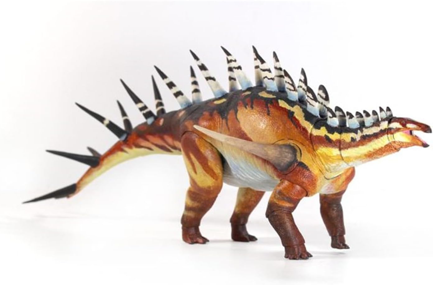 Beasts of the Mesozoic/Cenozoic Medieval Beasts 1/18 Kentrosaurus Jurassic Dinosaur Figure, 13.4 inches (34 cm), 22 Movable Positions, PVC Model, Plastic Model, Toy, Freestanding, Exhibition Model