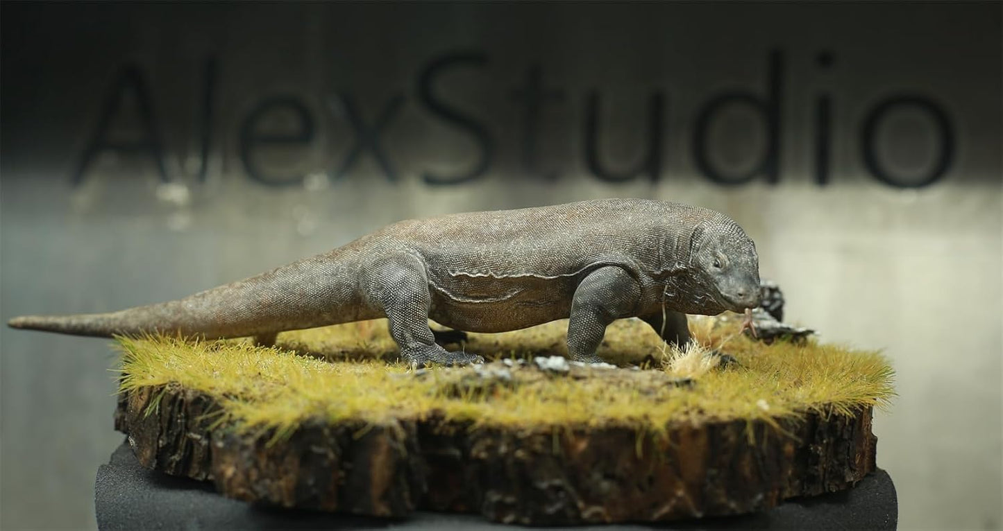 Alex STUDIO コモドオオトカゲ フィギュア コモドドラゴン 動物 爬虫綱 有鱗目 オオトカゲ科 リアル 樹脂 プラモデル 大人のおもちゃ 模型 プレゼント 置物 台座付き (1/20-18) [並行輸入品]