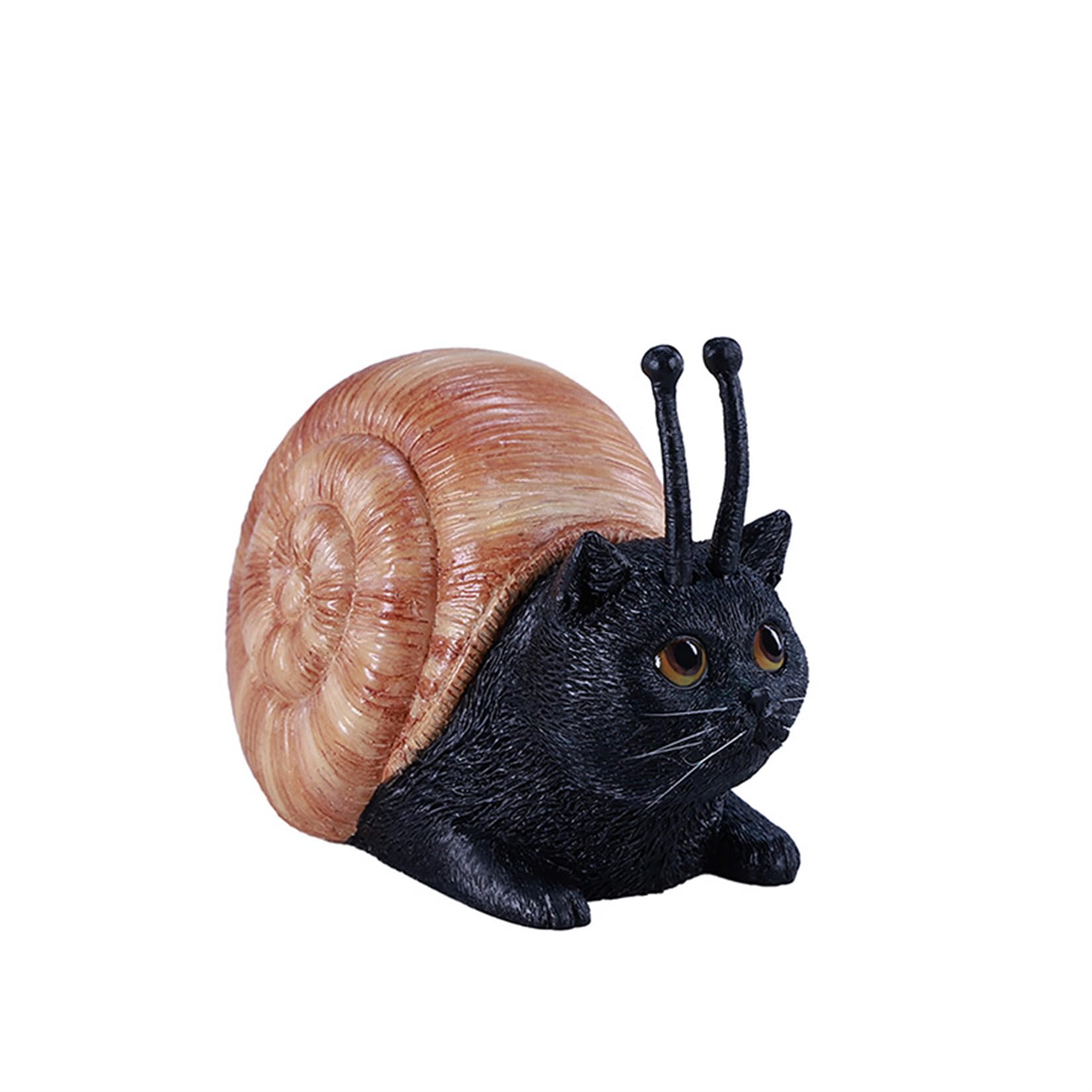 JXK 猫 カタツムリネコ でんでんネコ 可愛い ネコ 動物 リアル フィギュア 樹脂 プラモデル 模型 6.5cm級 完成品 ネコ好き 置物 (JXK-AI08A)