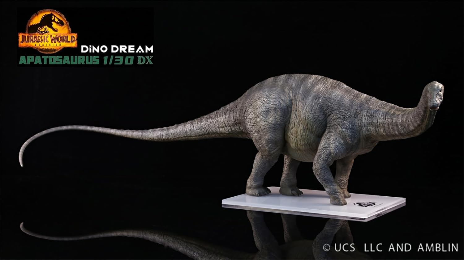 DINO DREAM 1/30 サイズ アパトサウルス ジュラ紀 ディプロドクス科 竜盤目 植物食 恐竜 68.5cm級 フィギュア 樹脂 プラモデル 模型 シーン 情景セット 塗装済 台座付き