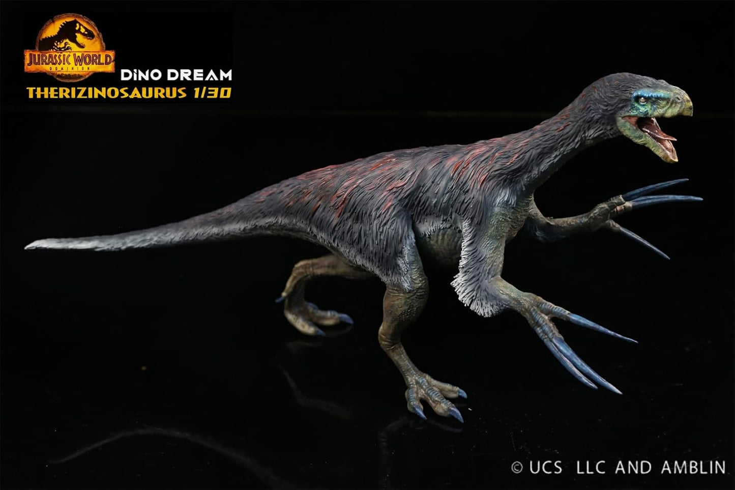 DINO DREAM 1/30 サイズ テリジノサウルス フィギュア テリジノサウルス科 刈り取りをするトカゲ 恐竜 白亜紀 33cm級 リアル 樹脂 プラモデル 模型 塗装済 置物 台座付き 情景セット スタチュー [並行輸入品]