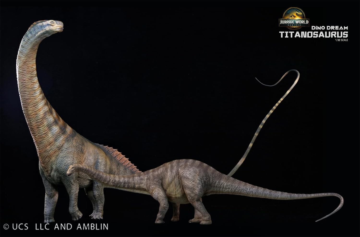 DINO DREAM 1/30 サイズ ティタノサウルス 白亜紀 ティタノサウルス類 竜脚類 植物食 恐竜 69cm級 フィギュア 樹脂 プラモデル 模型 シーン 情景セット 塗装済 台座付き