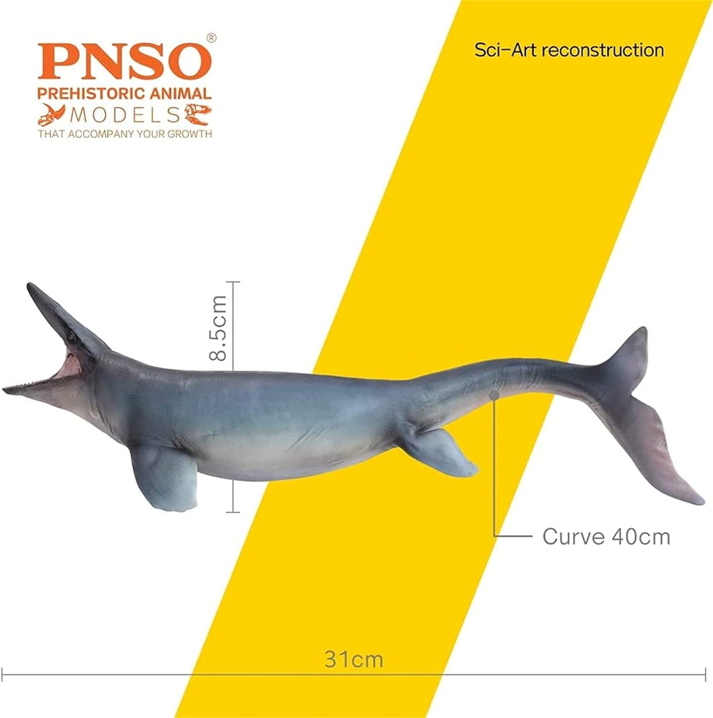 PNSO 成長シリーズ 57 ティロサウルス モササウルス科 恐竜 海洋動物 フィギュア PVC おもちゃ 模型 31cm級