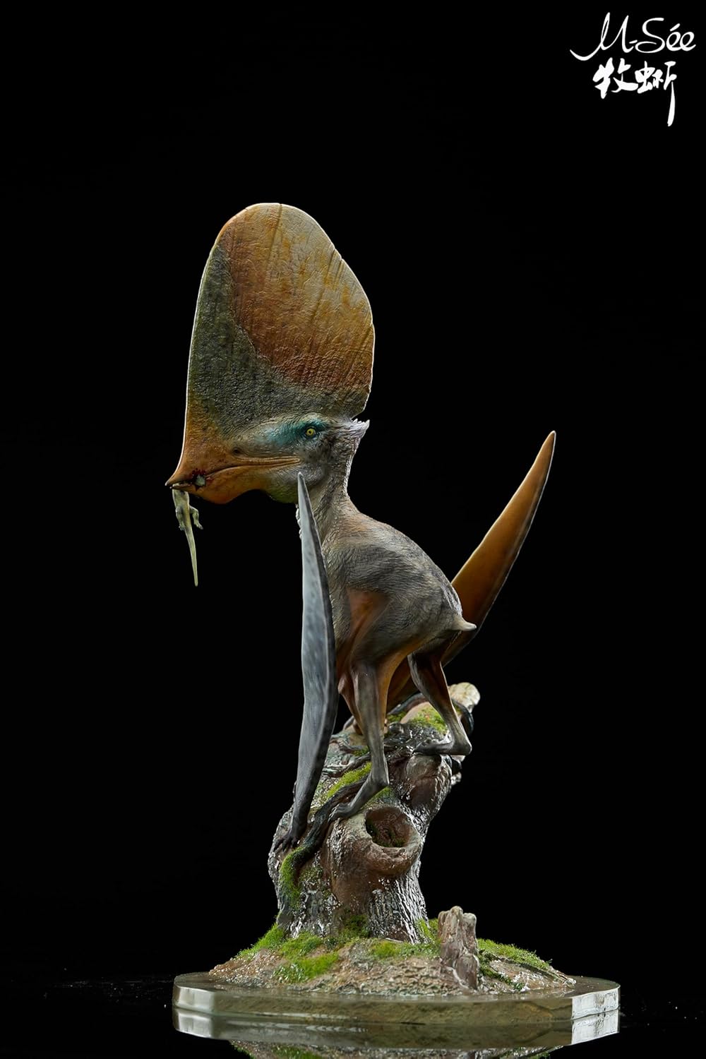 MuSee Studio 1/3 スケール カイウアジャラ 翼竜目 タペジャラ科 白亜紀 恐竜 リアル フィギュア 35.5CM級 樹脂 プラモデル 模型 スタチュー 台座付き (未塗装)