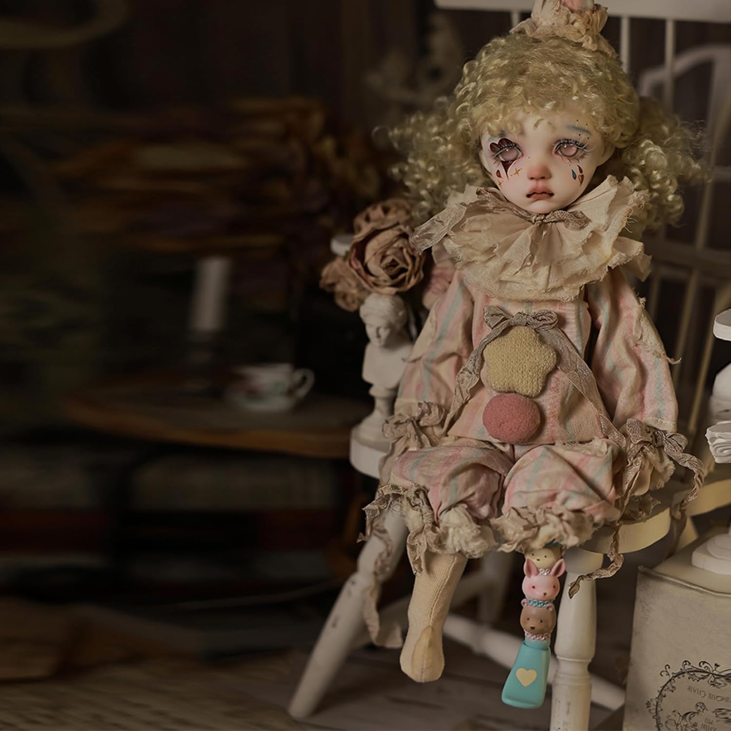 BACALYSO | shuga fairy 1/6 スケール 球体関節人形 Sekino ジョーカー サーカス BJDドール 可動 フィギュア 身長30CM メイク済み 仮装でき 可愛い 樹脂 服セット