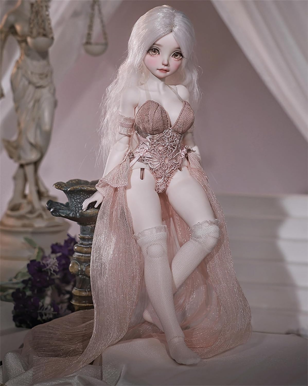 BACALYSO | shuga fairy 1/6 スケール 球体関節人形 女 スター 女優 BJDドール 可動 フィギュア 身長29CM メイク済み 仮装でき プリンセス ドレス 可愛い 樹脂 洋服セット 誕生日 プレゼント (服セット)