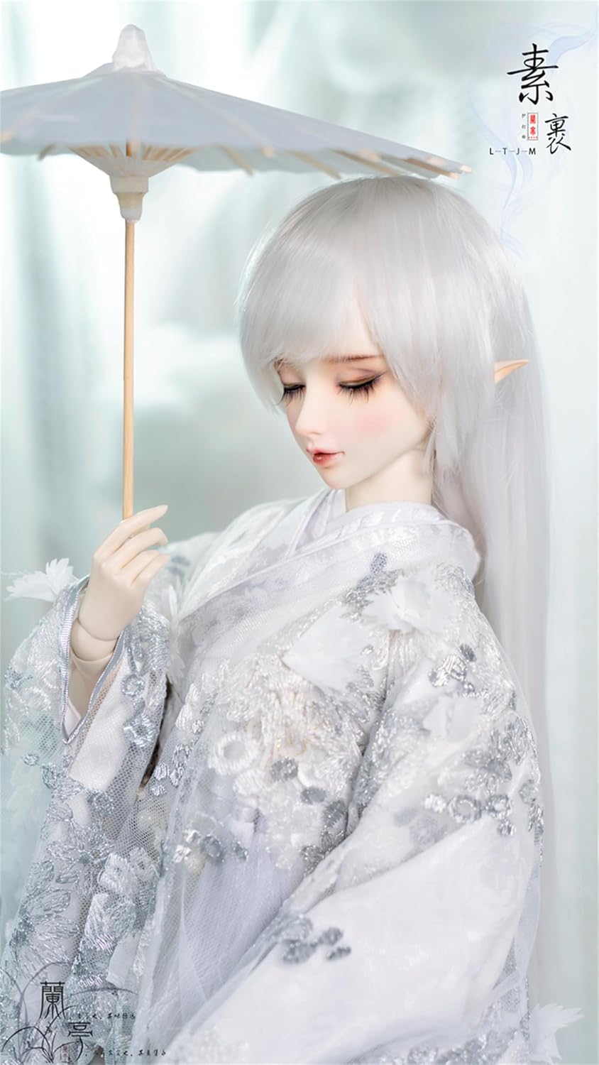 蘭亭集夢 1/3 1/4 スケール BJD 人形服 花魁 立体花柄 花嫁 素裹 女の子 着物 晴れ着 10点セット 振袖 和柄 人形服 着せ替え服 仮装 服セット