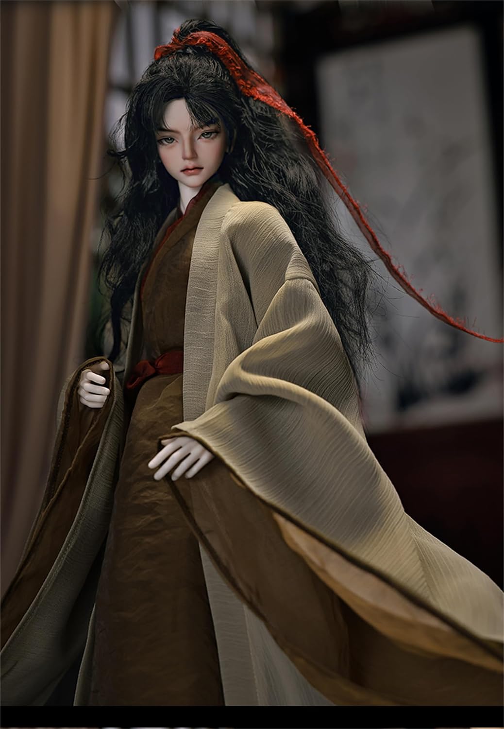 BACALYSO | shuga fairy 1/4 スケール 球体関節人形 男 野 中華風 BJDドール 可動 フィギュア 身長45CM メイク済み 仮装でき 可愛い 樹脂 服セット (服セット)