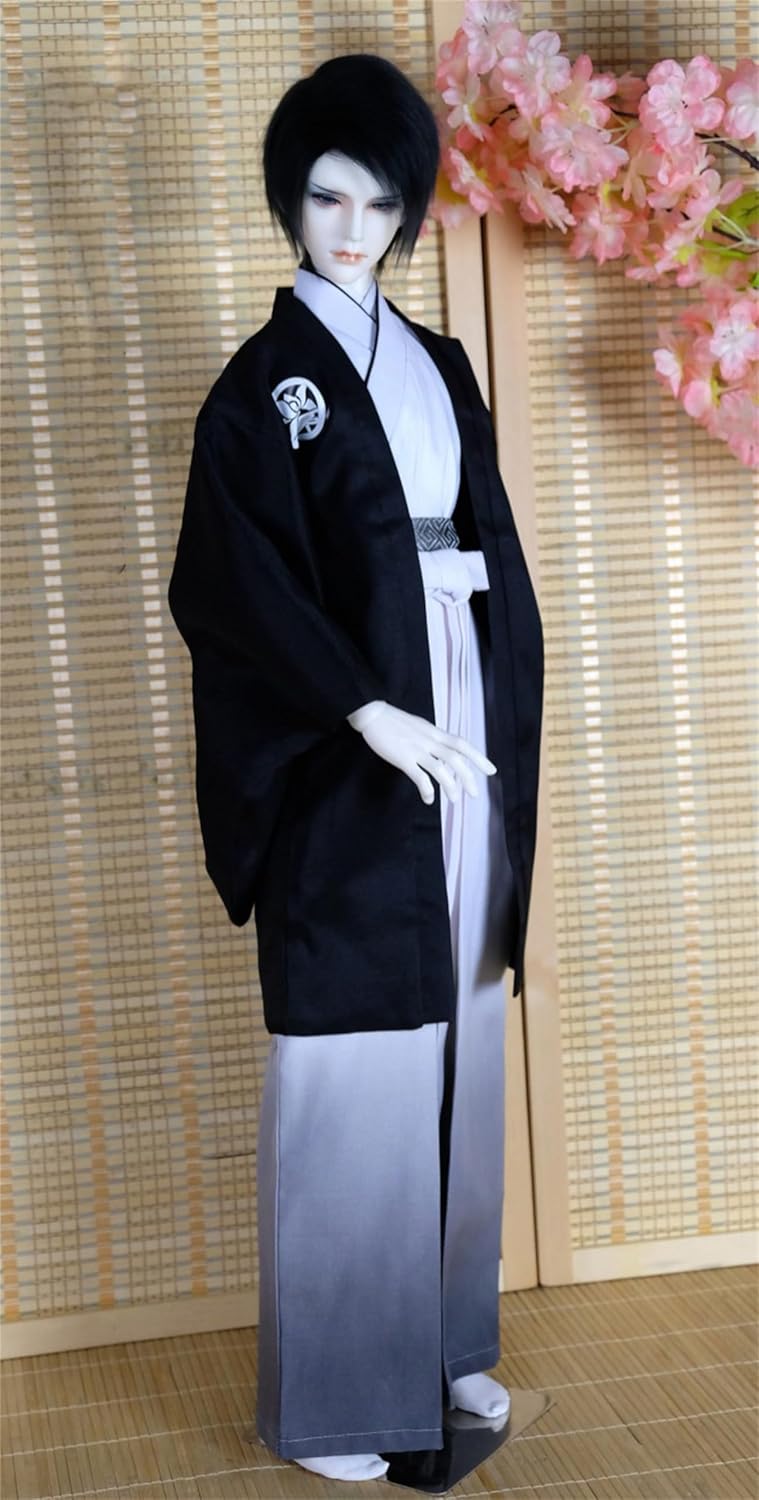 蘭亭集夢 1/3 1/4 1/6 スケール BJD 人形服 和風 紗 羽織 男性 紋付羽織袴 墨悠 着物 正装 男の子 6点セット 振袖 和柄 ドール 人形服 着せ替え 服セット