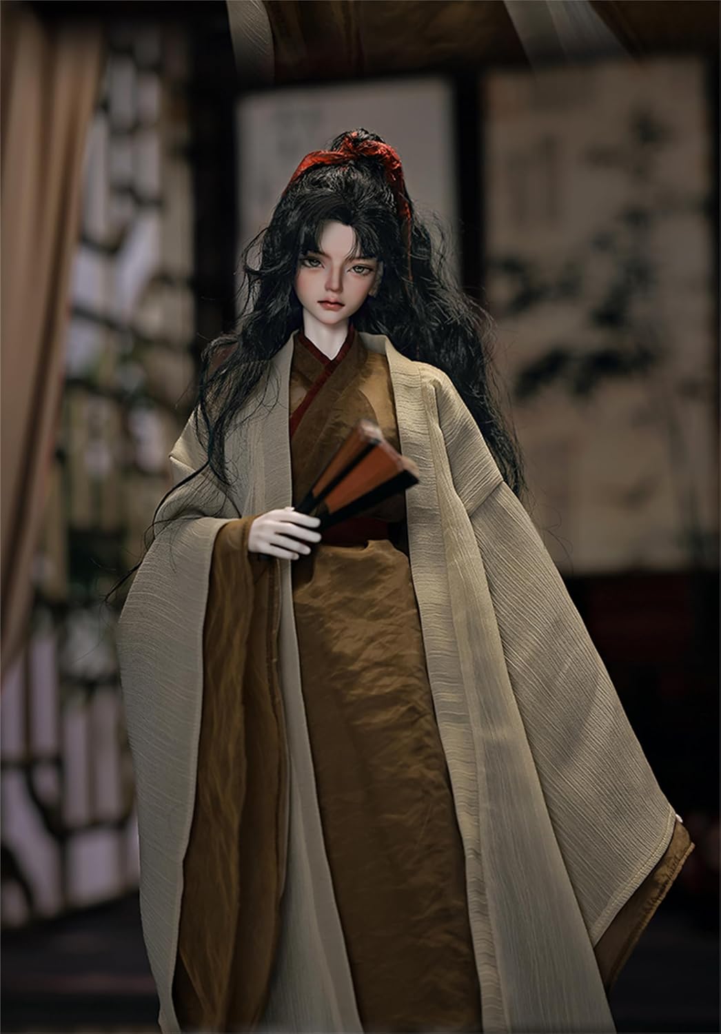BACALYSO | shuga fairy 1/4 スケール 球体関節人形 男 野 中華風 BJDドール 可動 フィギュア 身長45CM メイク済み 仮装でき 可愛い 樹脂 服セット (服セット)