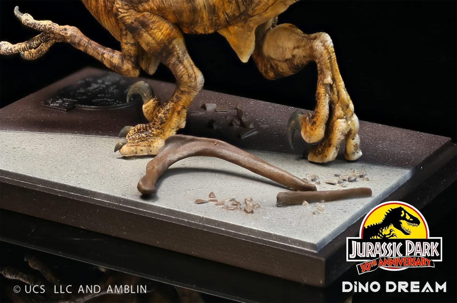 DINO DREAM 2点セット 1/15 サイズ ヴェロキラプトル 小型 肉食 恐竜 24.5cm級 リアル フィギュア 樹脂 プラモデル 大人のおもちゃ 模型 プレゼント プレミアム オリジナル スタチュー 塗装済 完成品 置物 台座付き